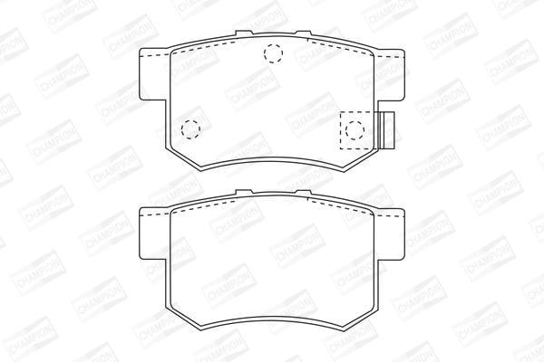 Jeu de 4 plaquettes de frein CHAMPION ref. 572138CH