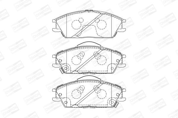 Jeu de 4 plaquettes de frein CHAMPION ref. 572268CH