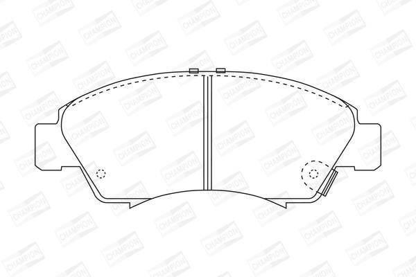 Jeu de 4 plaquettes de frein CHAMPION ref. 572324CH