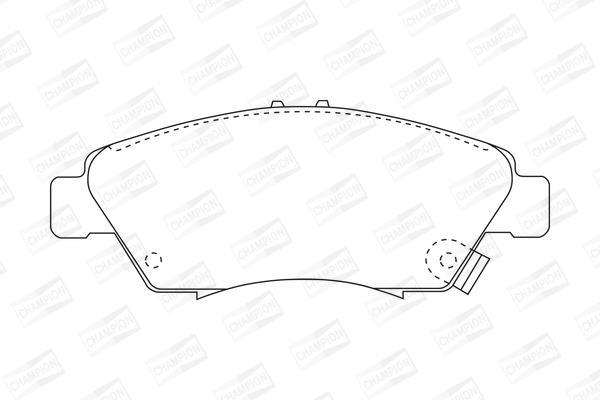 Jeu de 4 plaquettes de frein CHAMPION ref. 572340CH