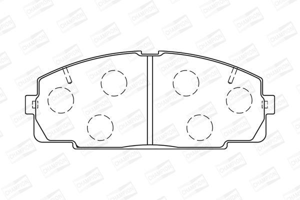 Jeu de 4 plaquettes de frein CHAMPION  ref. 572367CH