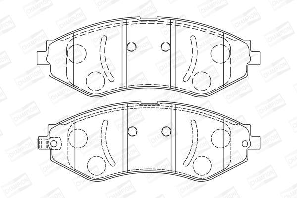Jeu de 4 plaquettes de frein CHAMPION ref. 572408CH