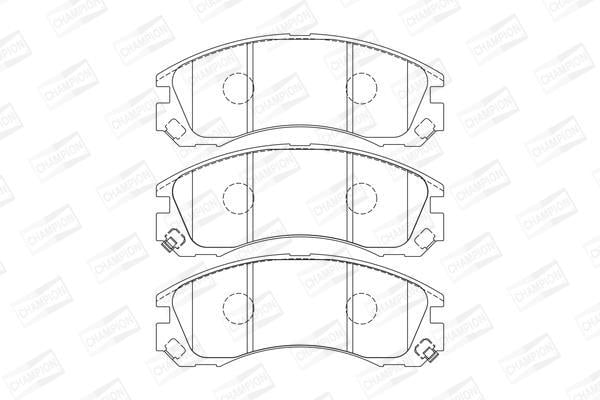 Jeu de 4 plaquettes de frein CHAMPION ref. 572447CH