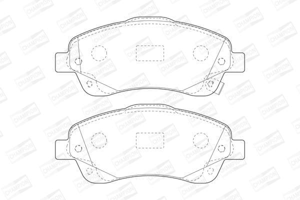 Jeu de 4 plaquettes de frein CHAMPION ref. 572485CH