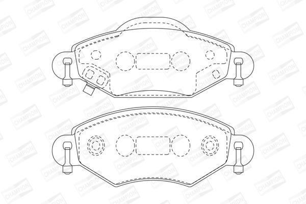 Jeu de 4 plaquettes de frein CHAMPION ref. 572510CH