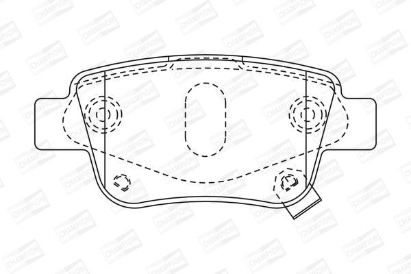 Jeu de 4 plaquettes de frein CHAMPION  ref. 572516CH