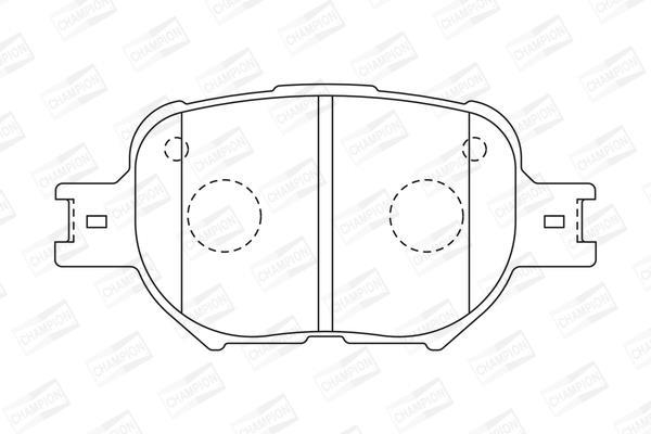 Jeu de 4 plaquettes de frein CHAMPION ref. 572517CH