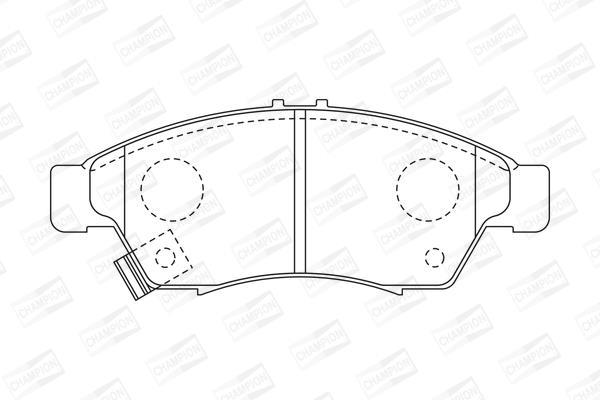 Jeu de 4 plaquettes de frein CHAMPION ref. 572545CH