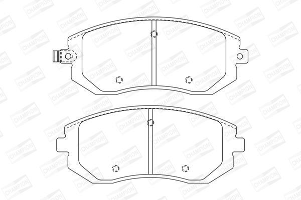 Jeu de 4 plaquettes de frein CHAMPION ref. 572550CH