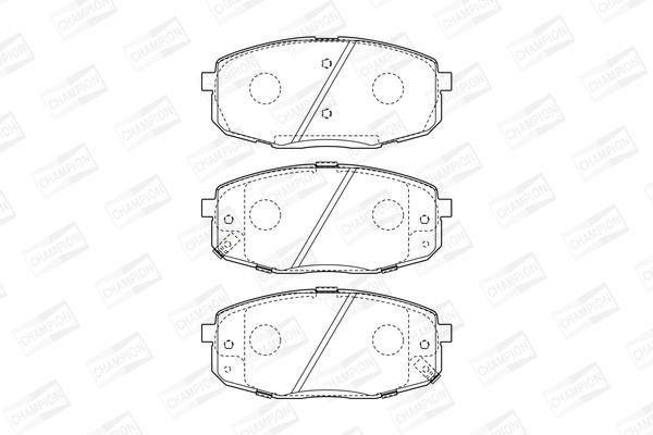 Jeu de 4 plaquettes de frein CHAMPION ref. 572577CH