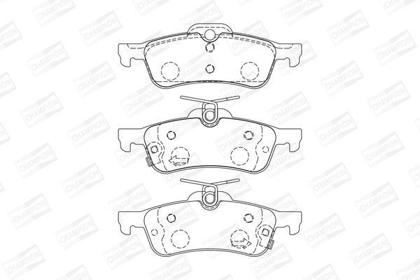 Jeu de 4 plaquettes de frein CHAMPION  ref. 572588CH