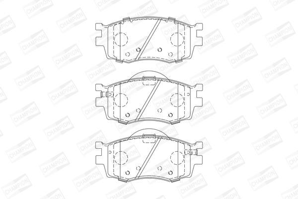 Jeu de 4 plaquettes de frein CHAMPION ref. 572593CH