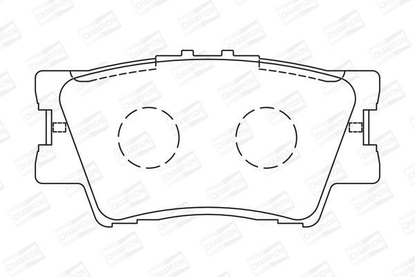 Jeu de 4 plaquettes de frein CHAMPION ref. 572595CH