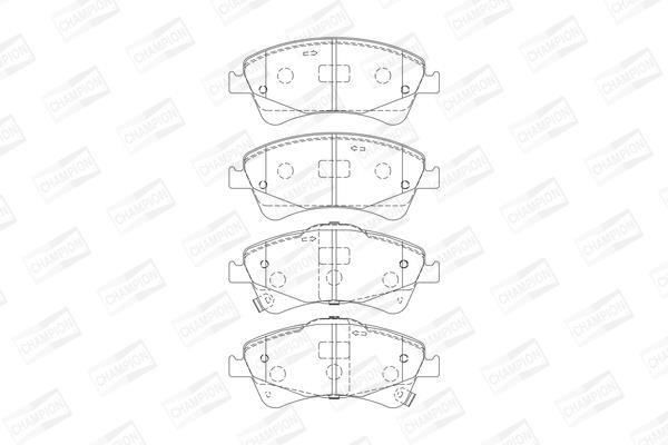 Jeu de 4 plaquettes de frein CHAMPION ref. 572600CH