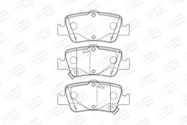 Jeu de 4 plaquettes de frein CHAMPION ref. 572601CH