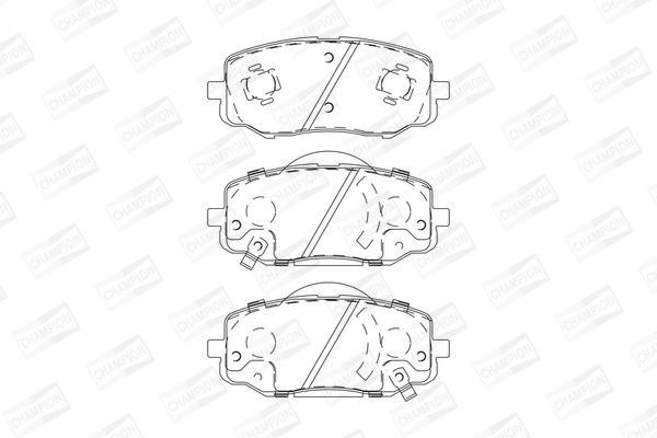 Jeu de 4 plaquettes de frein CHAMPION  ref. 572609CH