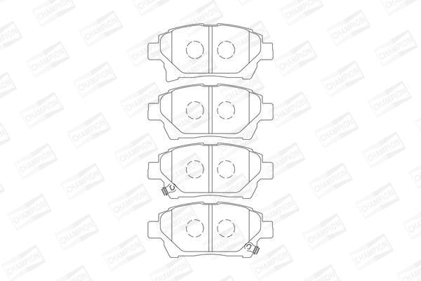 Jeu de 4 plaquettes de frein CHAMPION ref. 572618CH