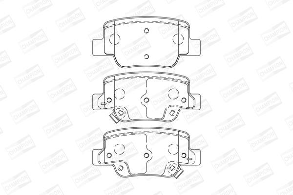 Jeu de 4 plaquettes de frein CHAMPION ref. 572623CH