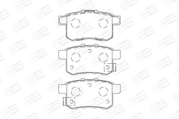 Jeu de 4 plaquettes de frein CHAMPION ref. 572626CH