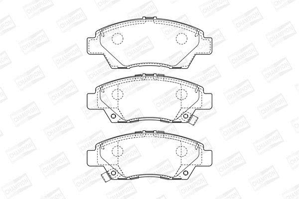 Jeu de 4 plaquettes de frein CHAMPION  ref. 572637CH