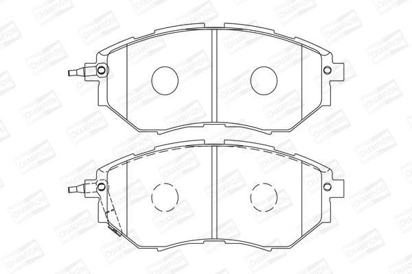 Jeu de 4 plaquettes de frein CHAMPION  ref. 572638CH