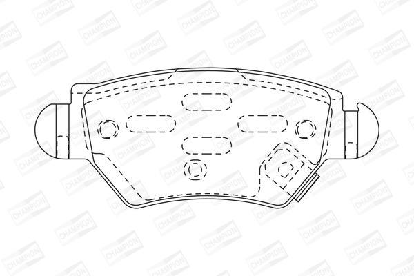 Jeu de 4 plaquettes de frein CHAMPION ref. 573010CH