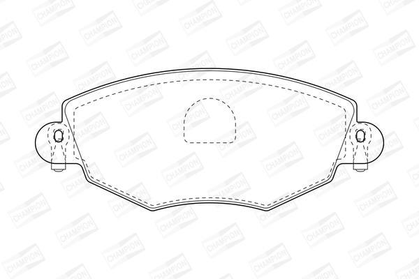 Jeu de 4 plaquettes de frein CHAMPION ref. 573013CH