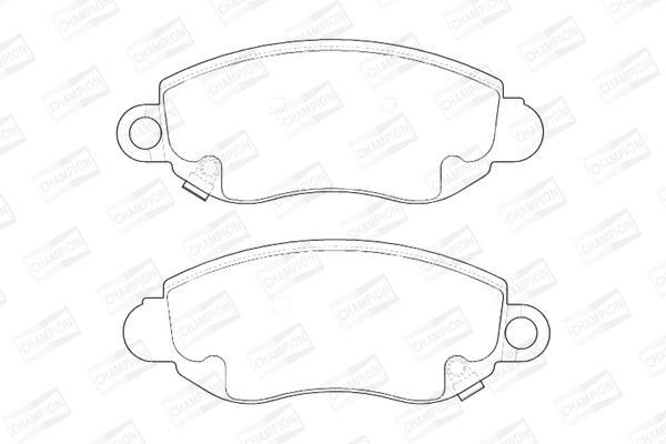 Jeu de 4 plaquettes de frein CHAMPION ref. 573015CH