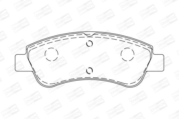 Jeu de 4 plaquettes de frein CHAMPION ref. 573030CH