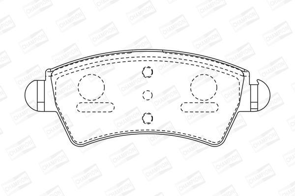 Jeu de 4 plaquettes de frein CHAMPION ref. 573036CH