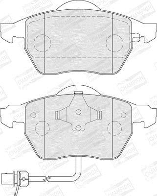 Jeu de 4 plaquettes de frein CHAMPION ref. 573037CH