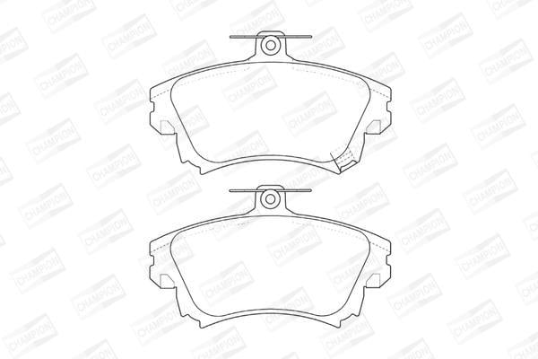 Jeu de 4 plaquettes de frein CHAMPION  ref. 573039CH