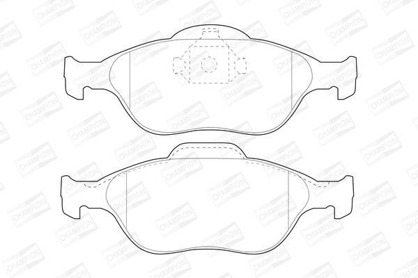 Jeu de 4 plaquettes de frein CHAMPION ref. 573041CH