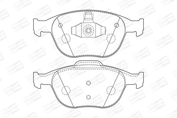 Jeu de 4 plaquettes de frein CHAMPION ref. 573085CH