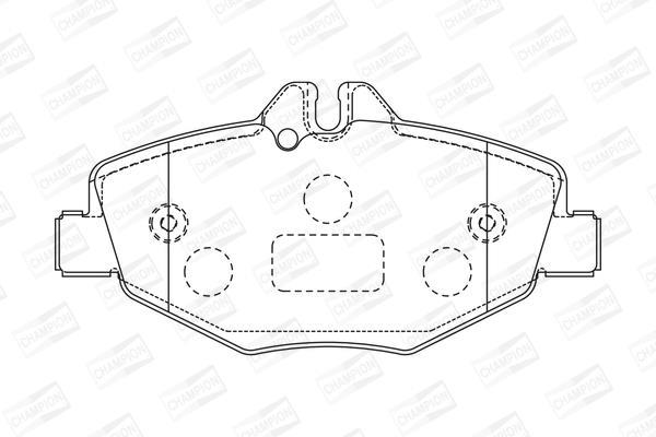 Jeu de 4 plaquettes de frein CHAMPION ref. 573091CH