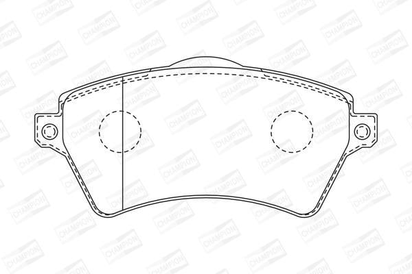 Jeu de 4 plaquettes de frein CHAMPION ref. 573102CH