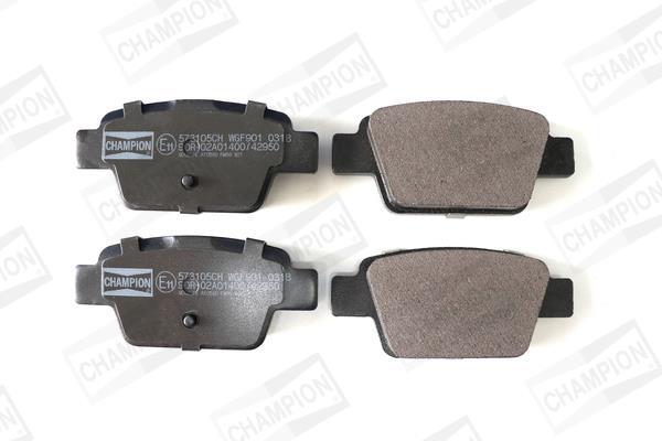 Jeu de 4 plaquettes de frein CHAMPION  ref. 573105CH