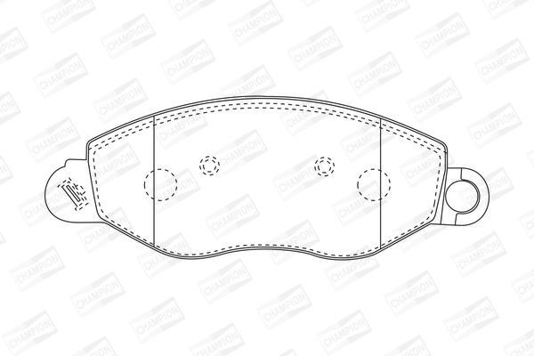 Jeu de 4 plaquettes de frein CHAMPION  ref. 573110CH