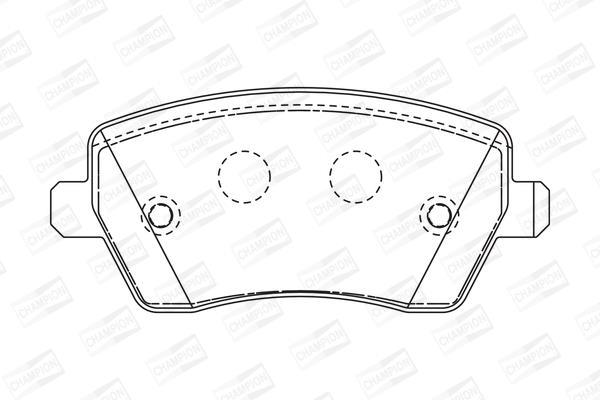 Jeu de 4 plaquettes de frein CHAMPION  ref. 573125CH