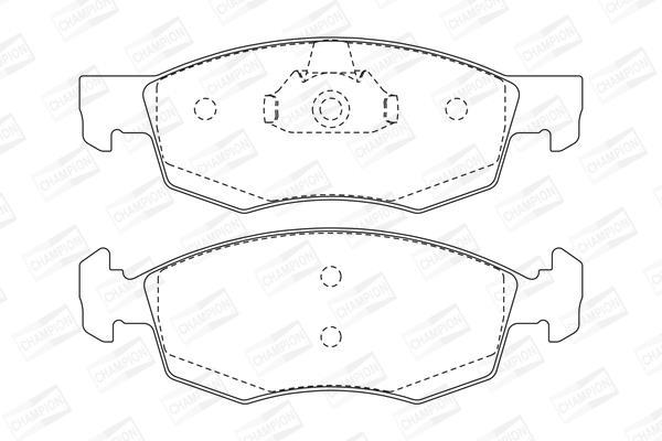Jeu de 4 plaquettes de frein CHAMPION ref. 573130CH