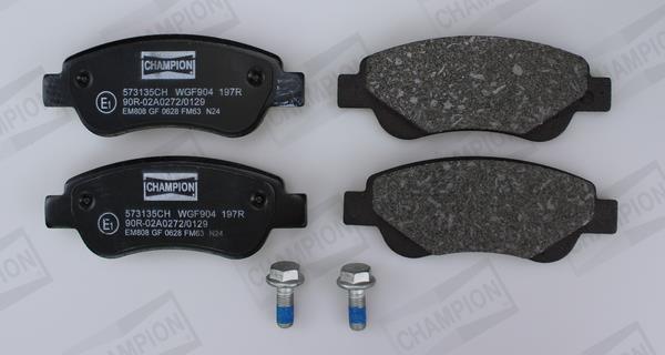 Jeu de 4 plaquettes de frein CHAMPION ref. 573135CH