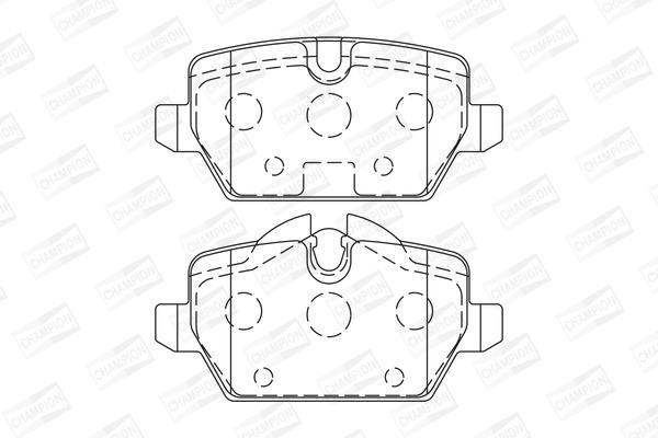 Jeu de 4 plaquettes de frein CHAMPION ref. 573136CH