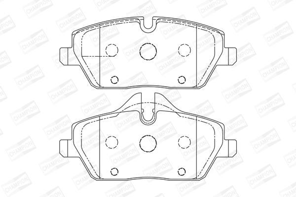 Jeu de 4 plaquettes de frein CHAMPION ref. 573137CH