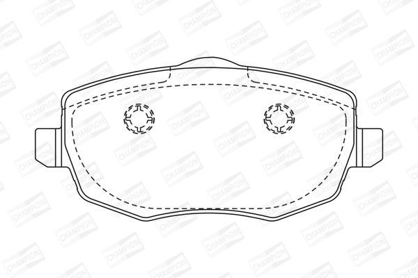 Jeu de 4 plaquettes de frein CHAMPION  ref. 573144CH