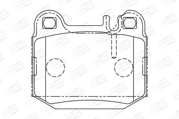 Jeu de 4 plaquettes de frein CHAMPION  ref. 573147CH