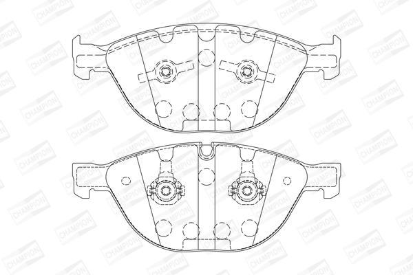 Jeu de 4 plaquettes de frein CHAMPION ref. 573150CH