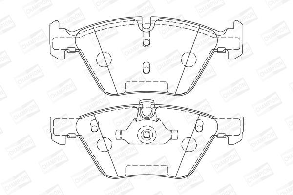 Jeu de 4 plaquettes de frein CHAMPION ref. 573151CH