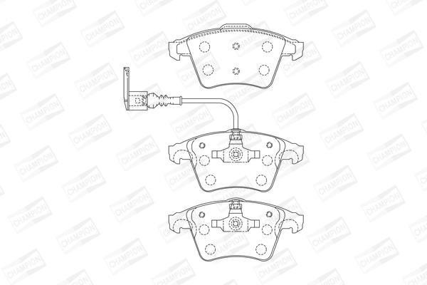 Jeu de 4 plaquettes de frein CHAMPION  ref. 573160CH
