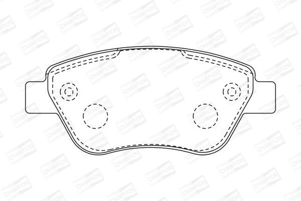 Jeu de 4 plaquettes de frein CHAMPION ref. 573170CH