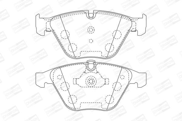 Jeu de 4 plaquettes de frein CHAMPION ref. 573181CH